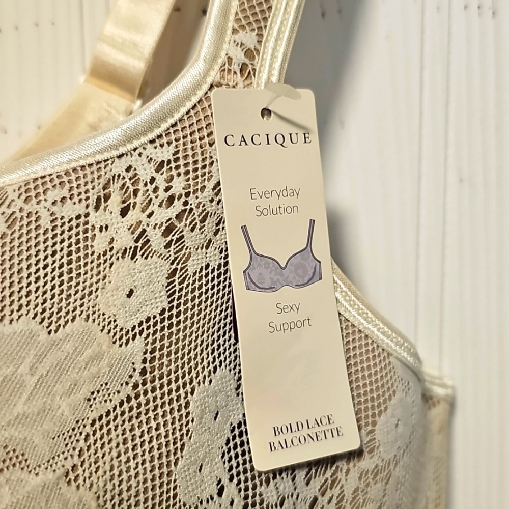 NWT Cacique Lace Bra Balconette Sz 42DDD - Picture 2 of 5